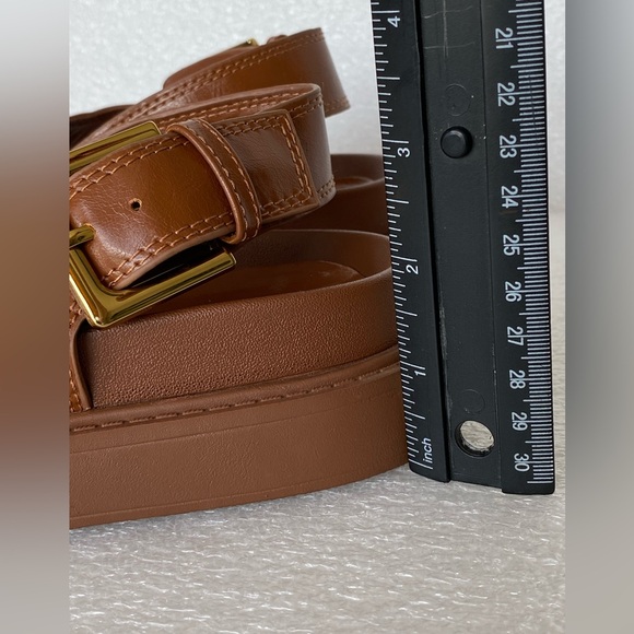 Zara Brown Women's Faux Leather Flat Strappy Sandals Size 36 US 6 - Picture 11 of 13